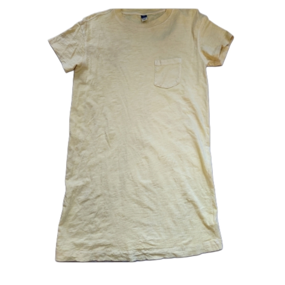 Butter Yellow XS oversized‎ tee dress 100% cotton